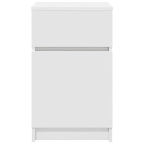 vidaXL Bedside Cabinet White 39x35x65 cm Engineered Wood