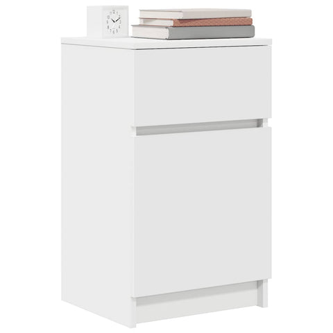 vidaXL Bedside Cabinets 2 pcs White 39x35x65 cm Engineered Wood