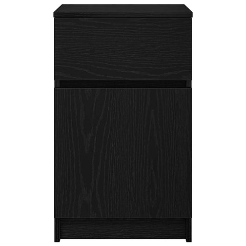 vidaXL Bedside Cabinet Black 39x35x65 cm Engineered Wood