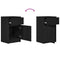 vidaXL Bedside Cabinet Black 39x35x65 cm Engineered Wood