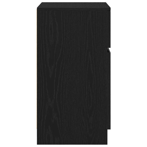 vidaXL Bedside Cabinets 2 pcs Black 39x35x65 cm Engineered Wood