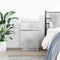 vidaXL Bedside Cabinet Concrete Grey 39x35x65 cm Engineered Wood