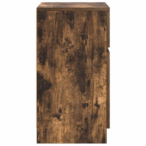 vidaXL Bedside Cabinet Smoked Oak 39x35x65 cm Engineered Wood
