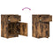 vidaXL Bedside Cabinet Smoked Oak 39x35x65 cm Engineered Wood