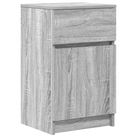 vidaXL Bedside Cabinet Grey Sonoma 39x35x65 cm Engineered Wood