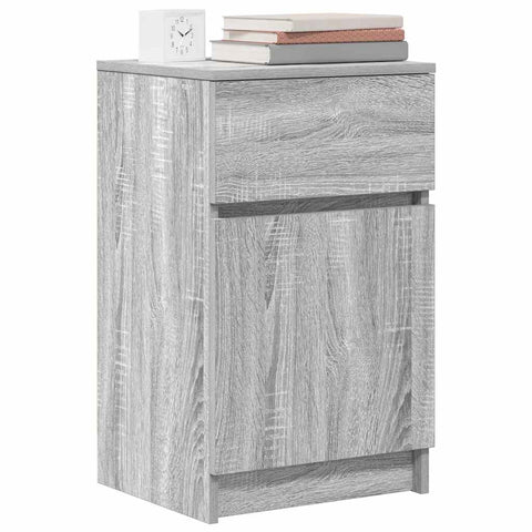 vidaXL Bedside Cabinet Grey Sonoma 39x35x65 cm Engineered Wood