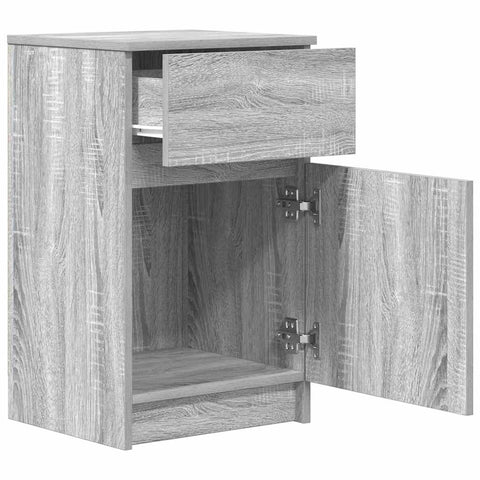 vidaXL Bedside Cabinet Grey Sonoma 39x35x65 cm Engineered Wood
