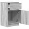 vidaXL Bedside Cabinet Grey Sonoma 39x35x65 cm Engineered Wood