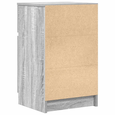 vidaXL Bedside Cabinet Grey Sonoma 39x35x65 cm Engineered Wood