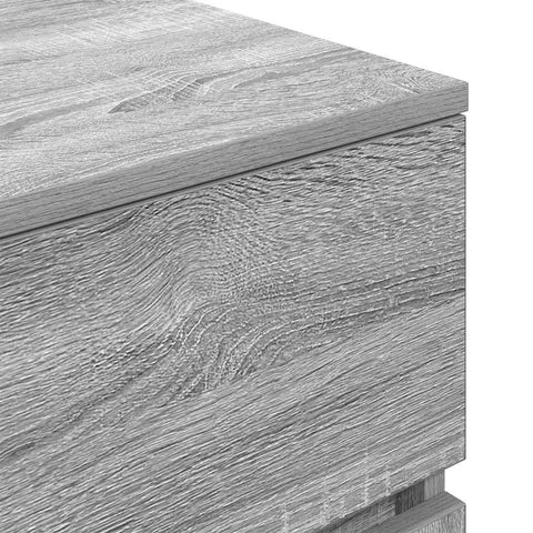 vidaXL Bedside Cabinet Grey Sonoma 39x35x65 cm Engineered Wood
