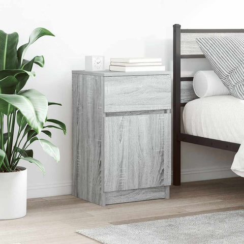 vidaXL Bedside Cabinet Grey Sonoma 39x35x65 cm Engineered Wood
