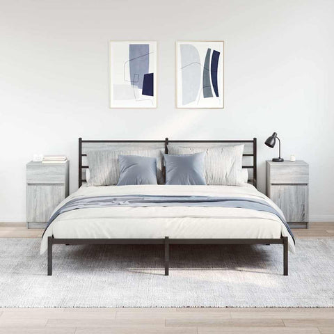 vidaXL Bedside Cabinets 2 pcs Grey Sonoma 39x35x65 cm Engineered Wood