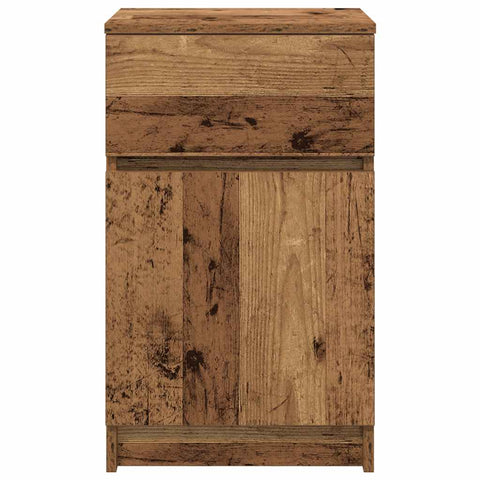 vidaXL Bedside Cabinet Old Wood 39x35x65 cm Engineered Wood