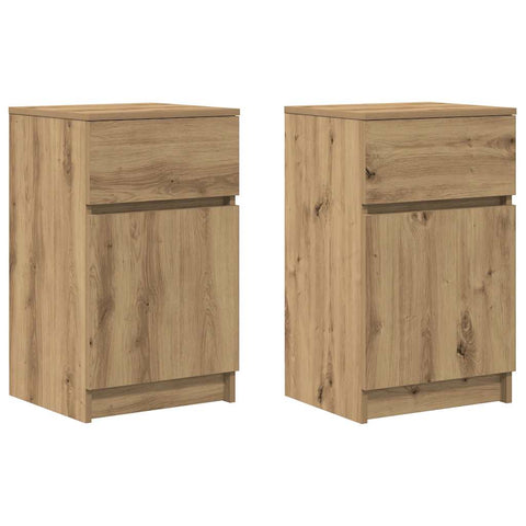 vidaXL Bedside Cabinets 2 pcs Artisan Oak 39x35x65 cm Engineered Wood