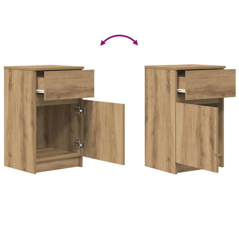 vidaXL Bedside Cabinets 2 pcs Artisan Oak 39x35x65 cm Engineered Wood