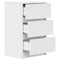 vidaXL Bedside Cabinet with 3 Drawers White 39x35x65 cm