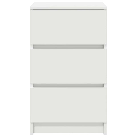 vidaXL Bedside Cabinet with 3 Drawers White 39x35x65 cm