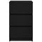 vidaXL Bedside Cabinet with 3 Drawers Black 39x35x65 cm