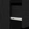 vidaXL Bedside Cabinet with 3 Drawers Black 39x35x65 cm