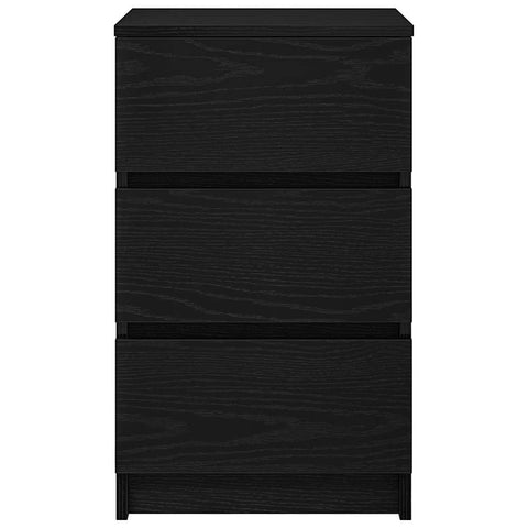 vidaXL Bedside Cabinets with 3 Drawers 2 pcs Black 39x35x65 cm