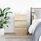 vidaXL Bedside Cabinet with 3 Drawers Sonoma Oak 39x35x65 cm