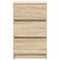 vidaXL Bedside Cabinet with 3 Drawers Sonoma Oak 39x35x65 cm
