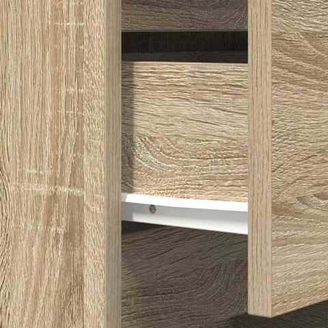 vidaXL Bedside Cabinet with 3 Drawers Sonoma Oak 39x35x65 cm