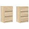 vidaXL Bedside Cabinets with 3 Drawers 2 pcs Sonoma Oak 39x35x65 cm