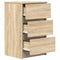 vidaXL Bedside Cabinets with 3 Drawers 2 pcs Sonoma Oak 39x35x65 cm
