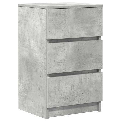 vidaXL Bedside Cabinets with 3 Drawers 2 pcs Concrete Grey 39x35x65 cm