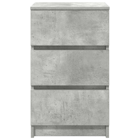 vidaXL Bedside Cabinets with 3 Drawers 2 pcs Concrete Grey 39x35x65 cm