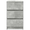 vidaXL Bedside Cabinets with 3 Drawers 2 pcs Concrete Grey 39x35x65 cm