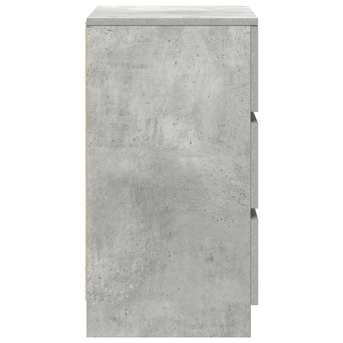 vidaXL Bedside Cabinets with 3 Drawers 2 pcs Concrete Grey 39x35x65 cm
