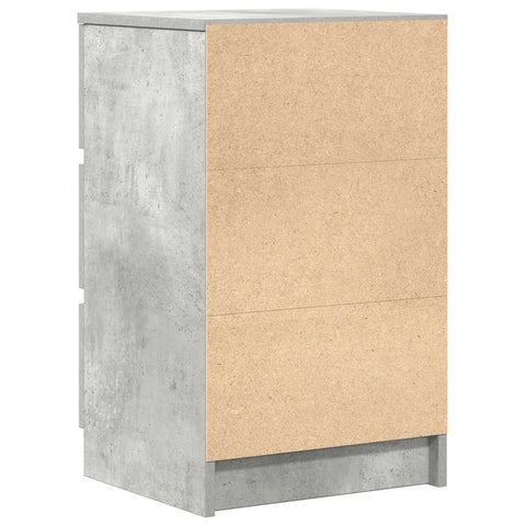 vidaXL Bedside Cabinets with 3 Drawers 2 pcs Concrete Grey 39x35x65 cm