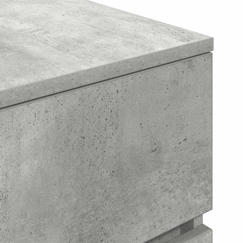 vidaXL Bedside Cabinets with 3 Drawers 2 pcs Concrete Grey 39x35x65 cm