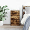 vidaXL Bedside Cabinet with 3 Drawers Smoked Oak 39x35x65 cm