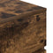 vidaXL Bedside Cabinet with 3 Drawers Smoked Oak 39x35x65 cm
