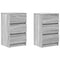 vidaXL Bedside Cabinets with 3 Drawers 2 pcs Grey Sonoma 39x35x65 cm