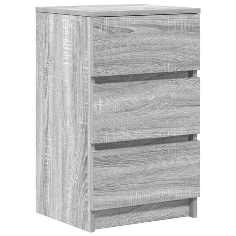 vidaXL Bedside Cabinets with 3 Drawers 2 pcs Grey Sonoma 39x35x65 cm