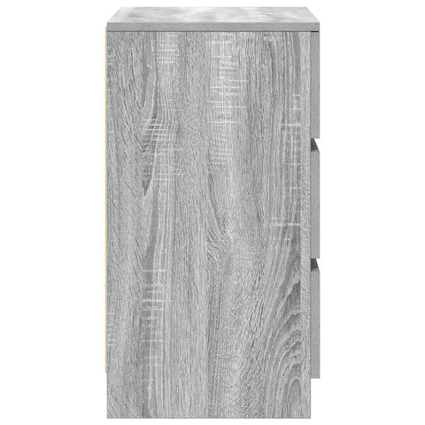 vidaXL Bedside Cabinets with 3 Drawers 2 pcs Grey Sonoma 39x35x65 cm