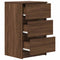 vidaXL Bedside Cabinets with 3 Drawers 2 pcs Brown Oak 39x35x65 cm