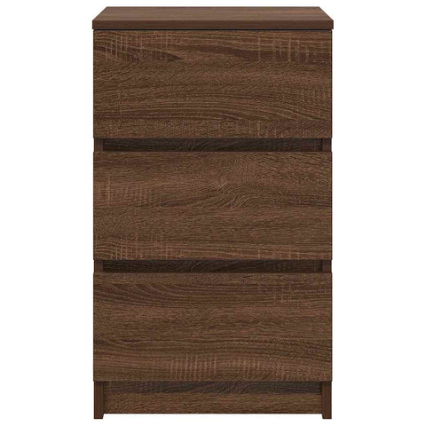 vidaXL Bedside Cabinets with 3 Drawers 2 pcs Brown Oak 39x35x65 cm