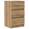 vidaXL Bedside Cabinet with 3 Drawers Artisan Oak 39x35x65 cm