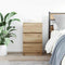 vidaXL Bedside Cabinet with 3 Drawers Artisan Oak 39x35x65 cm