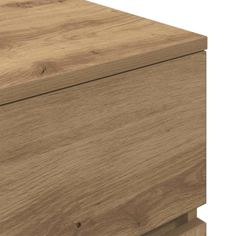vidaXL Bedside Cabinet with 3 Drawers Artisan Oak 39x35x65 cm