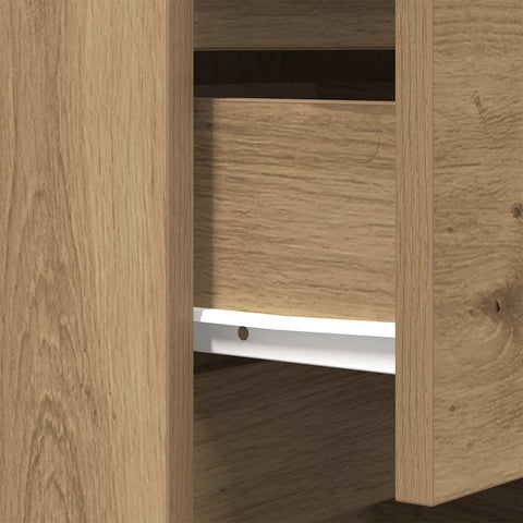 vidaXL Bedside Cabinet with 3 Drawers Artisan Oak 39x35x65 cm