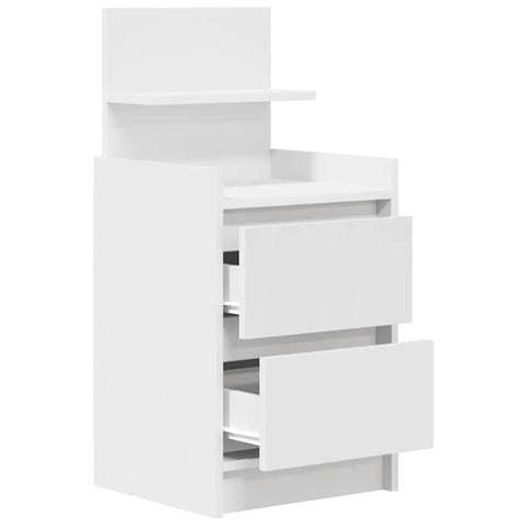 vidaXL Bedside Cabinet with 2 Drawers White 38x34x80 cm