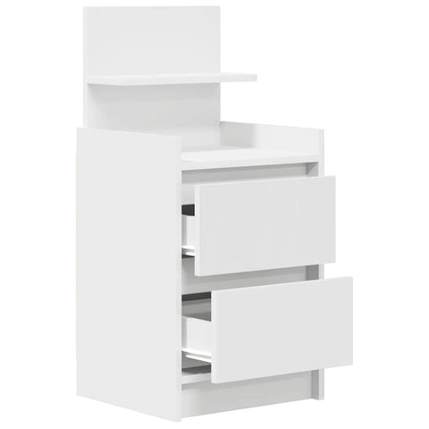 vidaXL Bedside Cabinets with 2 Drawers 2 pcs White 38x34x80 cm