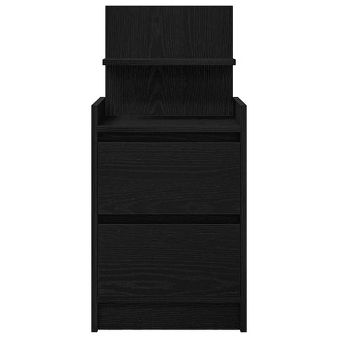 vidaXL Bedside Cabinet with 2 Drawers Black 38x34x80 cm