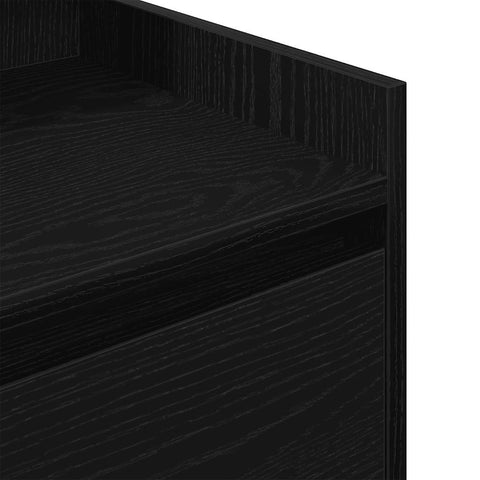 vidaXL Bedside Cabinets with 2 Drawers 2 pcs Black 38x34x80 cm